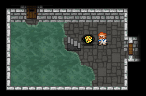 Captura de pantalla del juego. Se ve al personaje junto a una paella.
