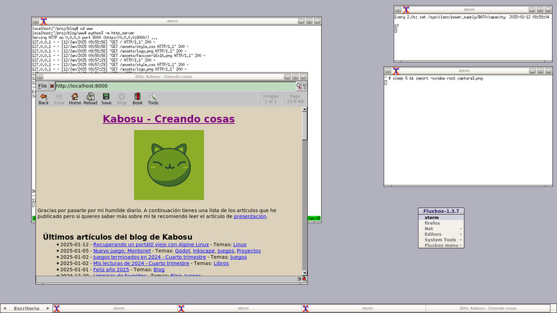 Captura de pantalla de Fluxbox